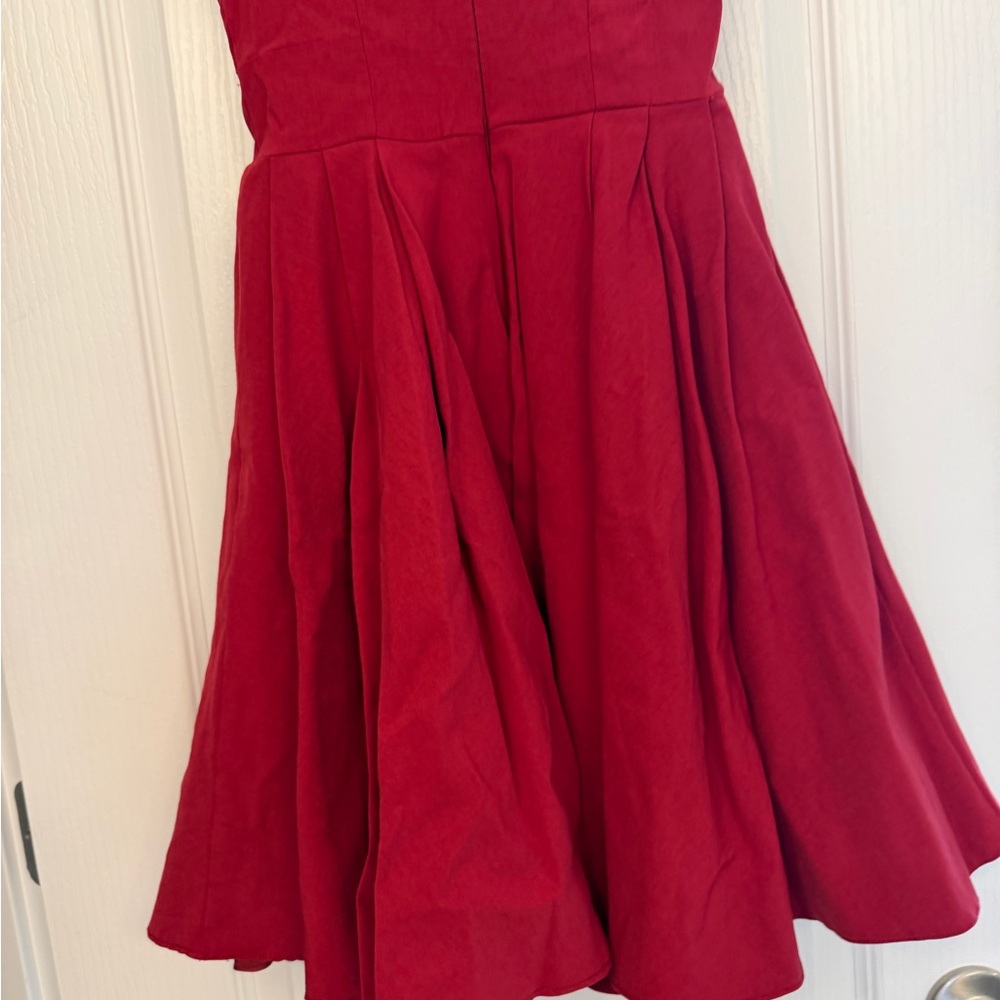 ASOS Red Skater Cocktail Dress size 4 - Picture 8 of 9